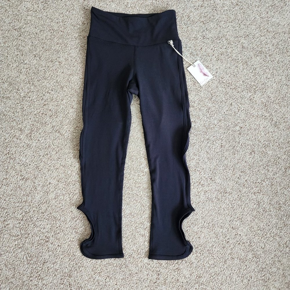 NWT Jessica Simpson Black Athletic Compression Leggings Size XS